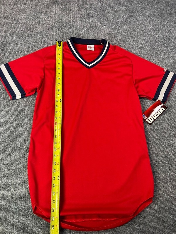 Wilson Mens Medium Vintage Baseball Jersey 90s USA Made Deadstock Core NWT Retro gallery