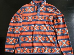 Eddie Bauer Fleece Snap Mock Neck Pullover Men’s XL Aztec