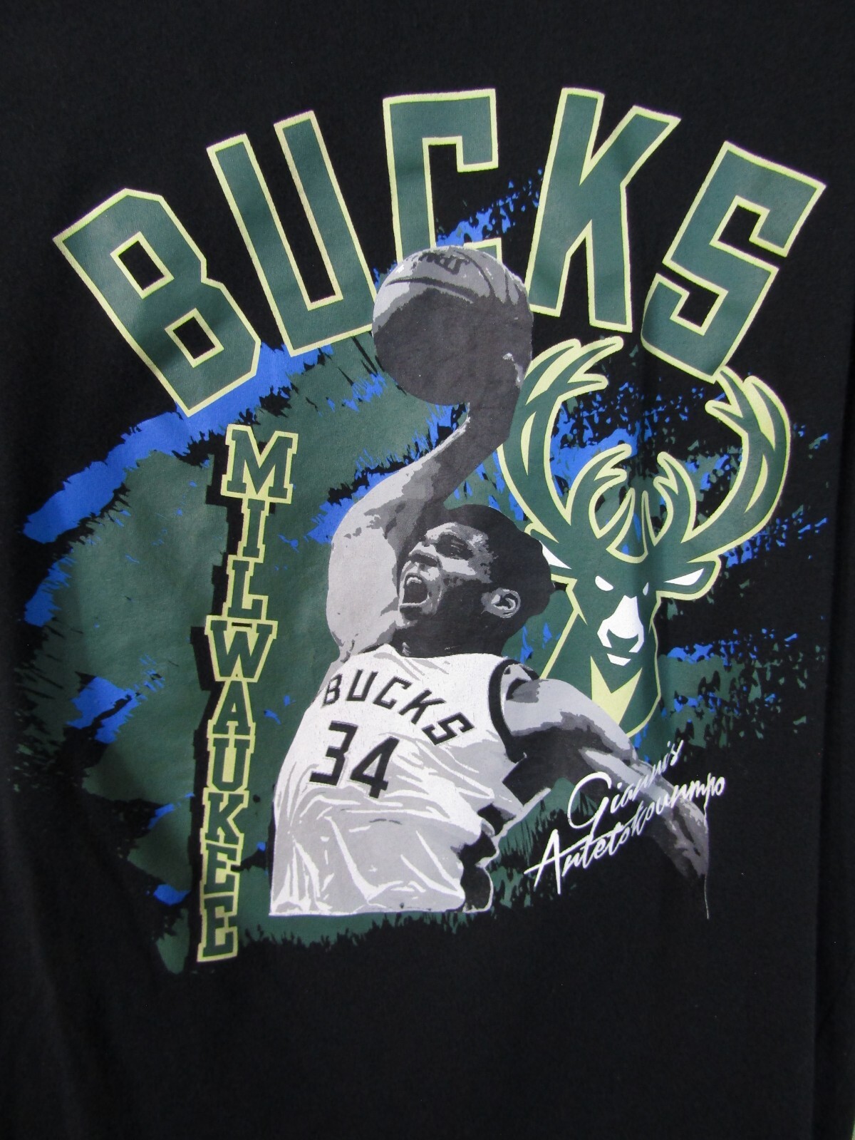 NBA Milwaukee Bucks Antetokounmpo Short Sleeve Cotton T-Shirt Men's XXL gallery