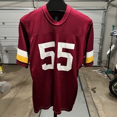 VINTAGE NFL Washington Redskins Style XL JERSEY name tag MAY