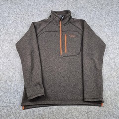 Rab Jumper Mens Medium Brown Quest Pull-On Fleece 1/4 Zip Hiking Walking