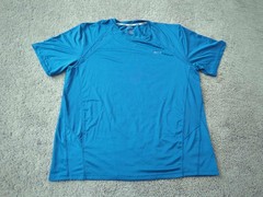 Reebok Shirt Mens 2XL Blue Short Sleeve Crew Neck Poly Hydromove Athletic