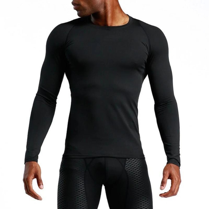 Mens Long Sleeve Compression Base Layer Undershirt Quick Dry T-Shirt Sports Tops gallery