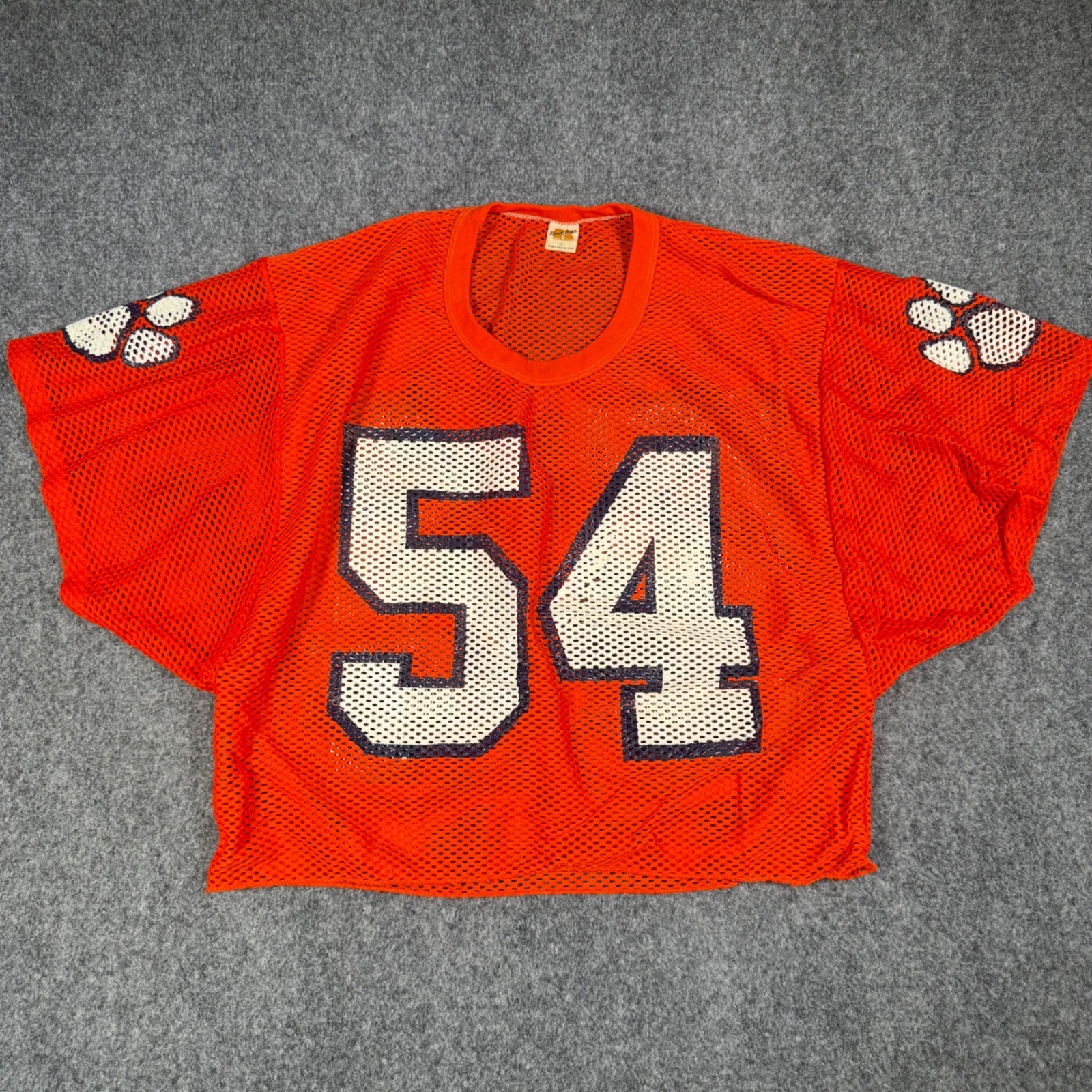 Vintage 70s Russell Athletic Mesh Football Practice Jersey Medium Clemson Tiger gallery
