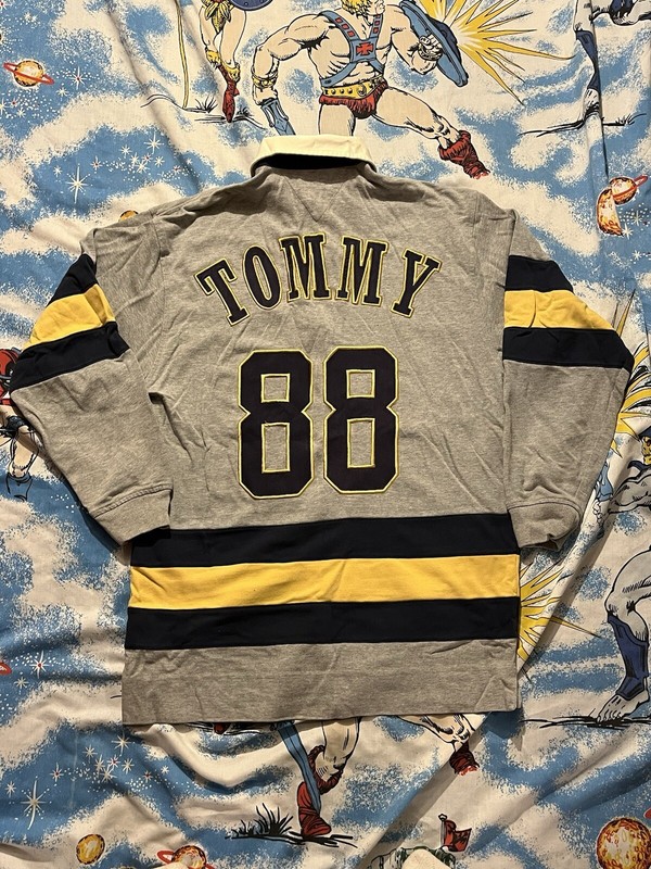 VTG Original 90's Tommy Hilfiger Athletics Division 88 Men's Rugby Jersey Size S gallery