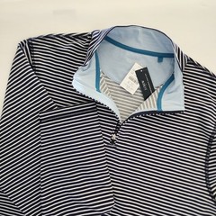 J. Crew Performance blue white stripe 1/2 zip pullover shirt mens size XL
