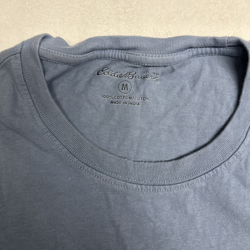 Eddie Bauer Mens Medium Sleeveless Tank Top Blue Cotton Casual Crew Neck Shirt gallery
