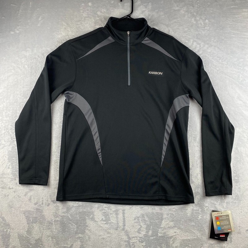 Karbon 1/4 Zip Pullover Mens XL Mercury Alps Base Mid Layer Performance Wicking gallery