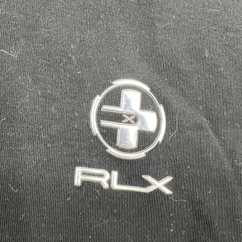 RLX Polo Ralph Lauren Full Zip Mock Neck Jacket Large Black Sweater gallery