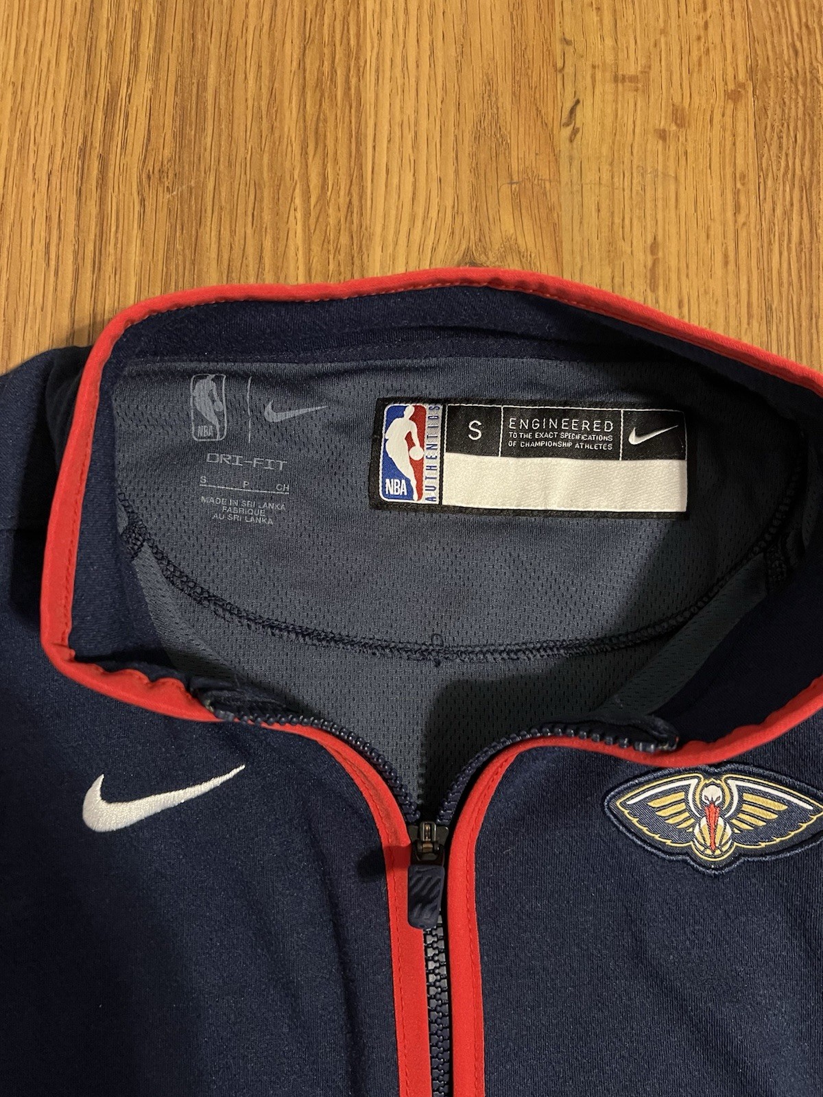 Nike NBA Authentics New Orleans Pelicans 1/4 Zip Player Issued Navy Men's S gallery