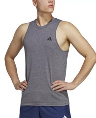 Adidas Dark Gray Men’s Essential slim-fit Training tank Size Large