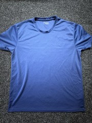 Galaxy By Harvic Men Solid Blue Dri-Fit Shirt Sz XL