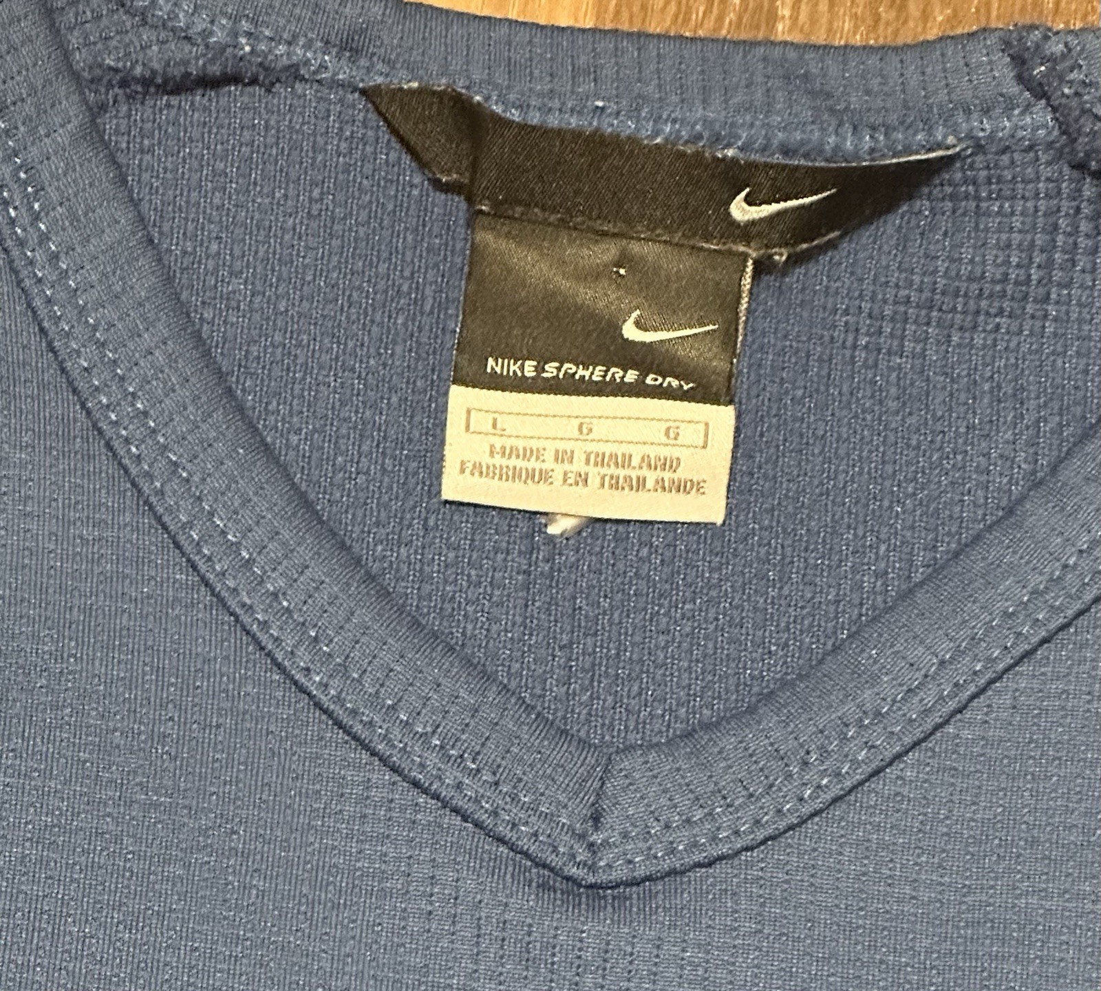 Nike Dri Fit Mens Running Shirt Large Long Sleeve Therma Sphere Blue. L Waffle gallery