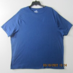 Athletic Works Shirt Mens 2XL XXL Blue Performance Short Sleeve Outdoor Casual