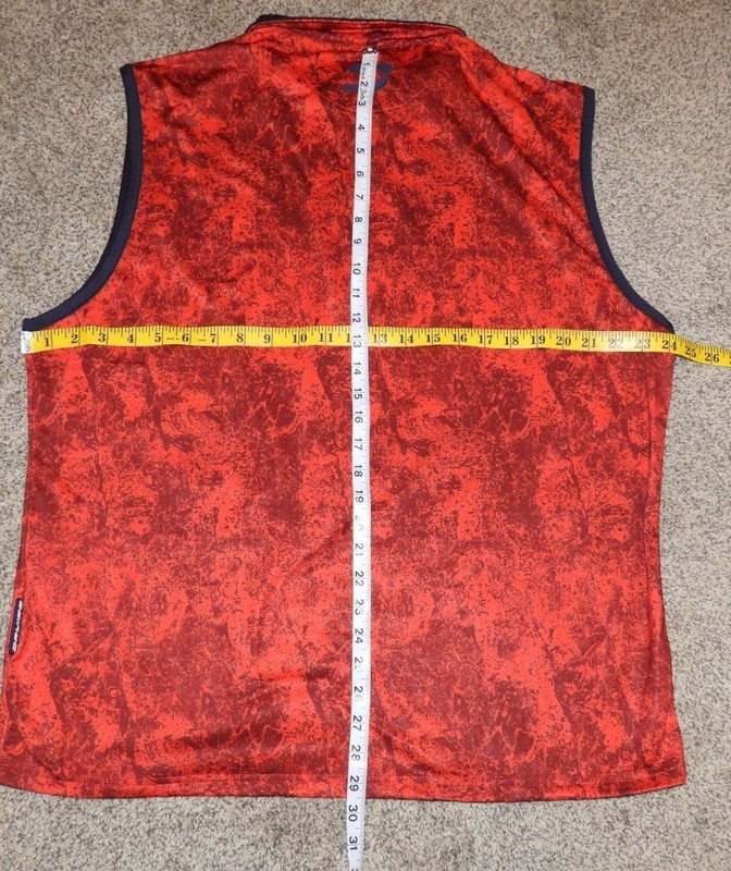 Druids Golf Mid Layer Vest Pullover 1/4 Zip Performance Red AOP Mens XL gallery