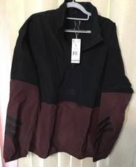 NWT $70 Adidas 1/4 Zip Pullover Aurora Ruby Color Size Large Windbreaker Jacket