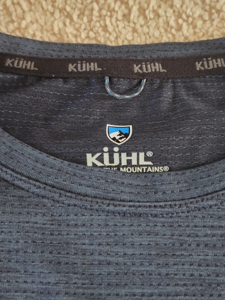 WOW! NEW! Kuhl Engineered Crew Pullover Men XL Shirt Blue UPF Long Sleeve