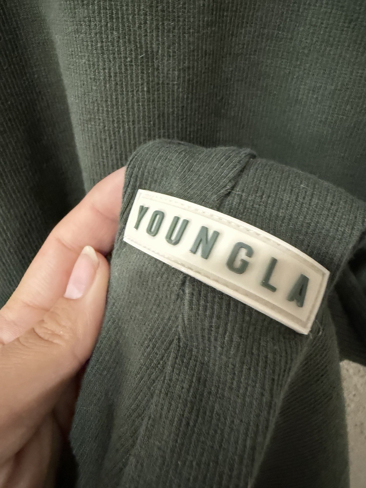 YoungLA Men’s Ribbed Tank Size Small Dark Green Gym Tank gallery