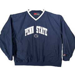 Vintage Penn State Windbreaker 2XL XXL Blue White Big Logo 90s Golf Top