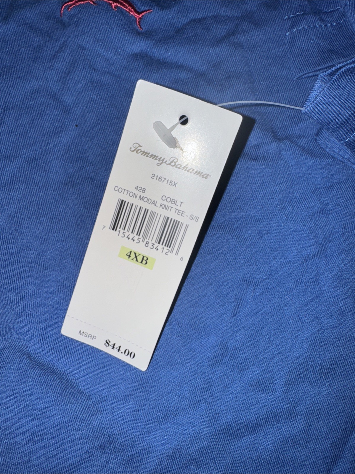 Men's Tommy Bahama Cotton Modal Big & Tall Crew Neck T-Shirt Big&Tall 4XB Blue gallery