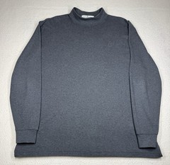 Fairway & Greene Men’s Grey Long Sleeve Mock Neck Pima Golf Shirt XL
