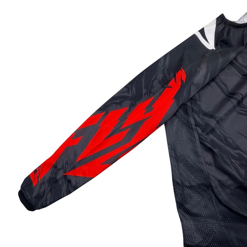 Fly Racing Kinetic Relapse Motocross Jersey Men Small Black Red Moto Bike MX gallery