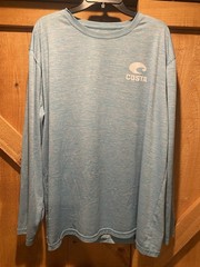 Costa Swim Boating Long Sleeve Shirt Blue Size XXL 2XL
