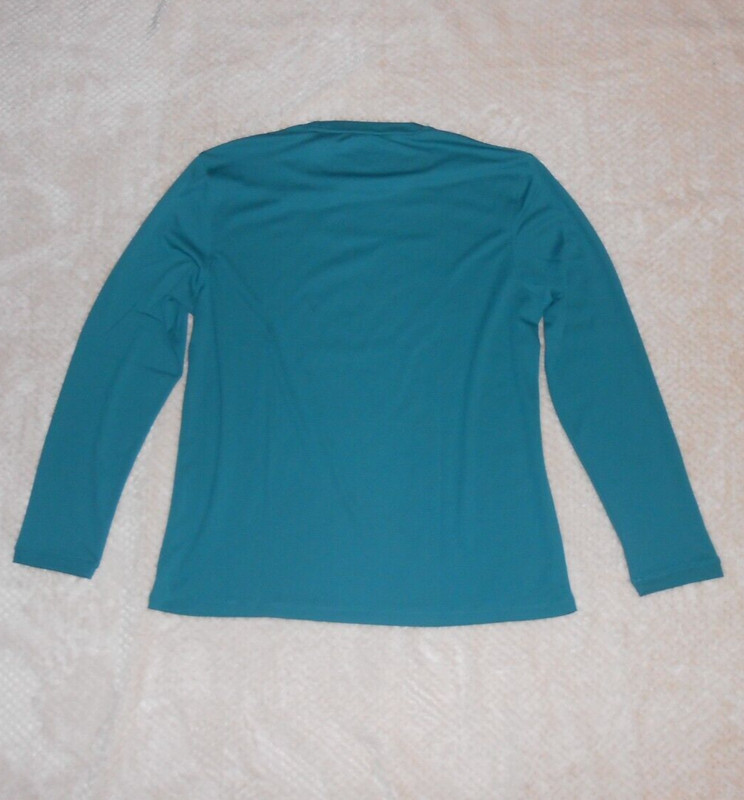 Reel Legends M Freeline Fishing Long Sleeve Shirt Harbor Blue / Teal UPF 30 NWT gallery
