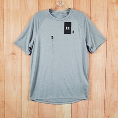 Under Armour Tech Mens T-Shirt Small Steel Light Heather Short Sleeve Loose Fit