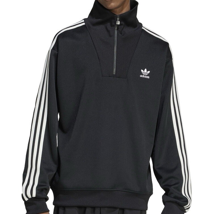 Adidas Originals Adicolor Black Funnel Neck Track Top Jacket Men Size New IZ4803 gallery