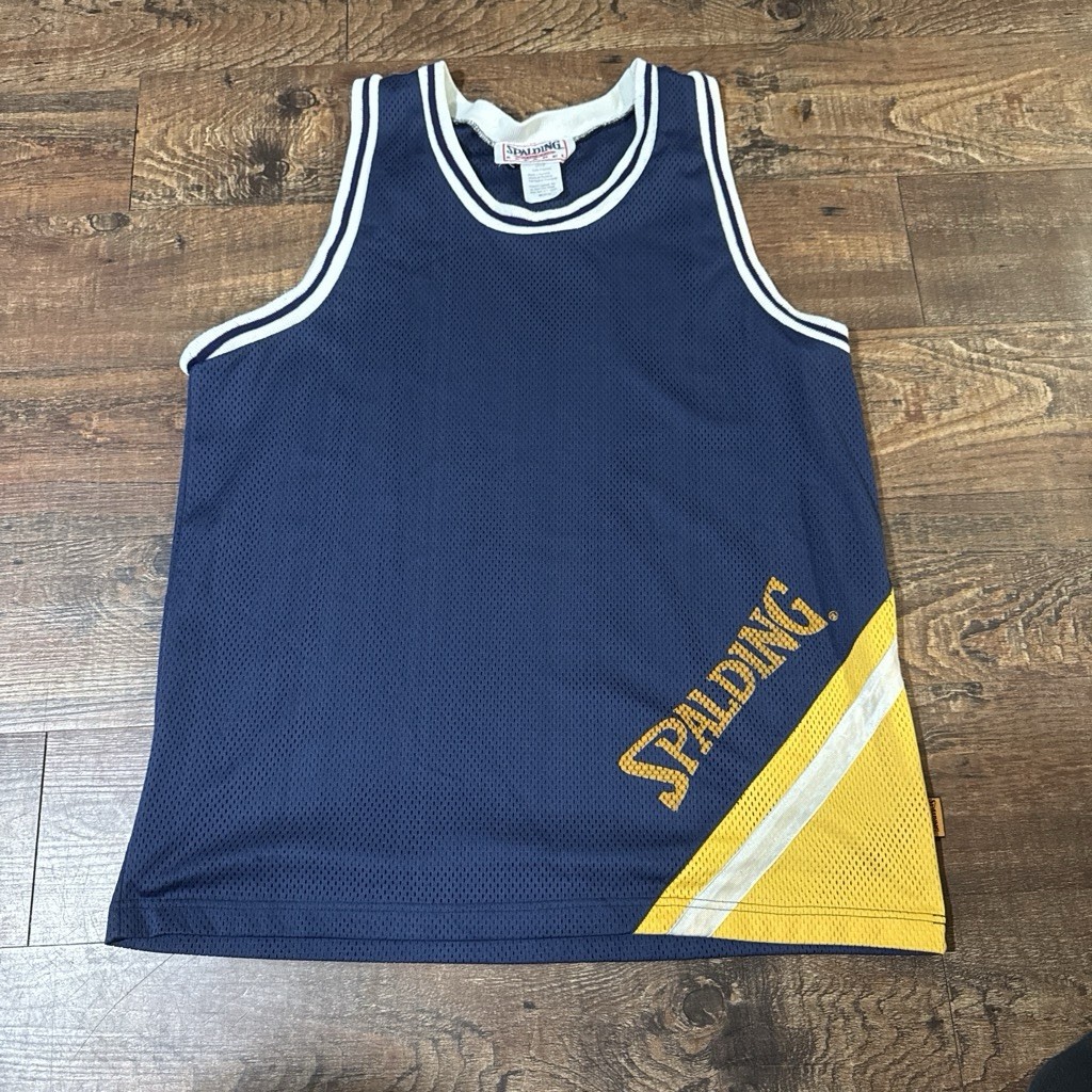 Vintage Blue and Yellow Spalding Jersey Size Large gallery