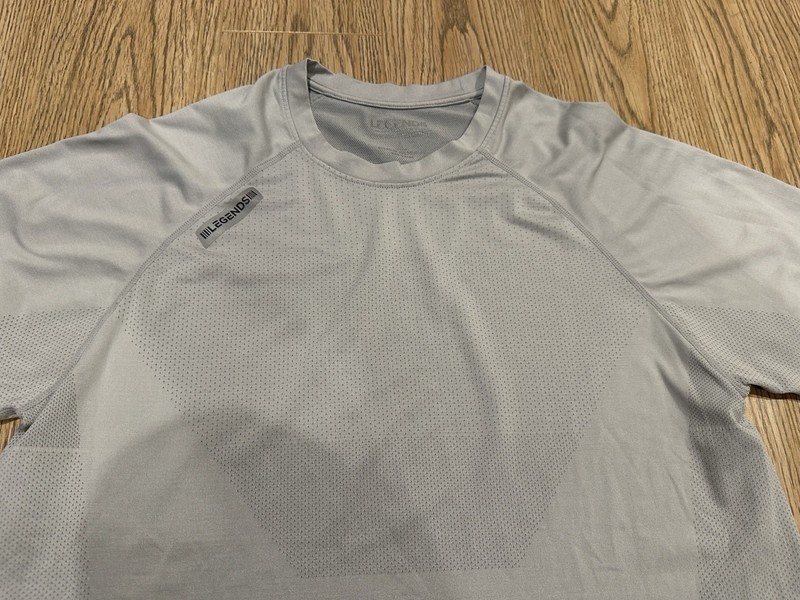 Men's Legends Short Sleeve Shirt Gym Running Yoga Enzo Tee T Shirt Gray Large L gallery