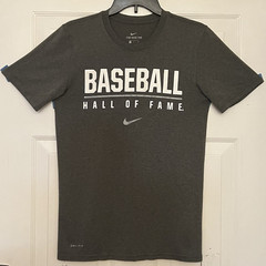 Nike Dri-Fit Men’s Small Athletic Cut Baseball Hall of Fame Heather Gray T-Shirt