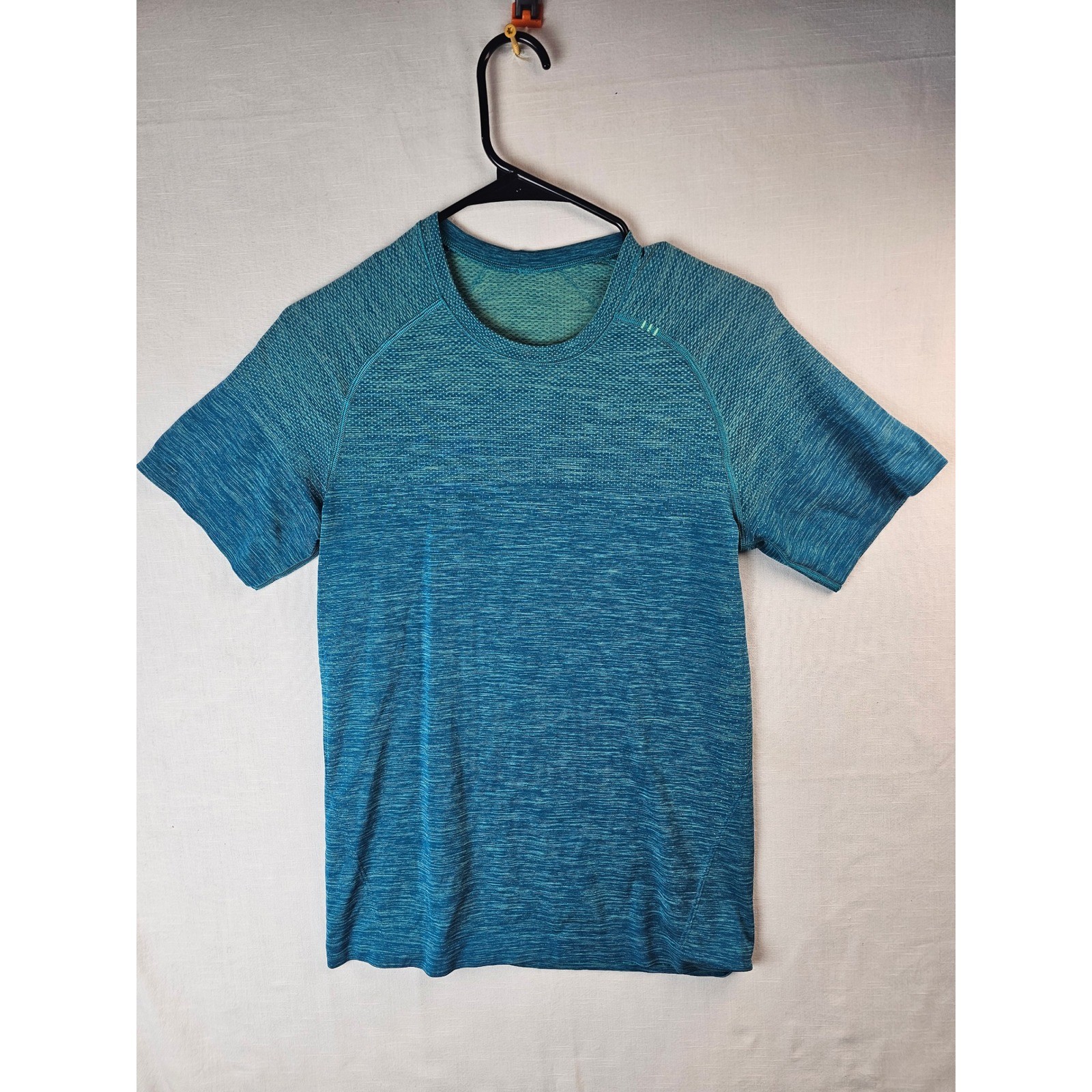 Lululemon Metal Vent Tech Short Sleeve Shirt Teal Blue Space Dye Mens Medium gallery