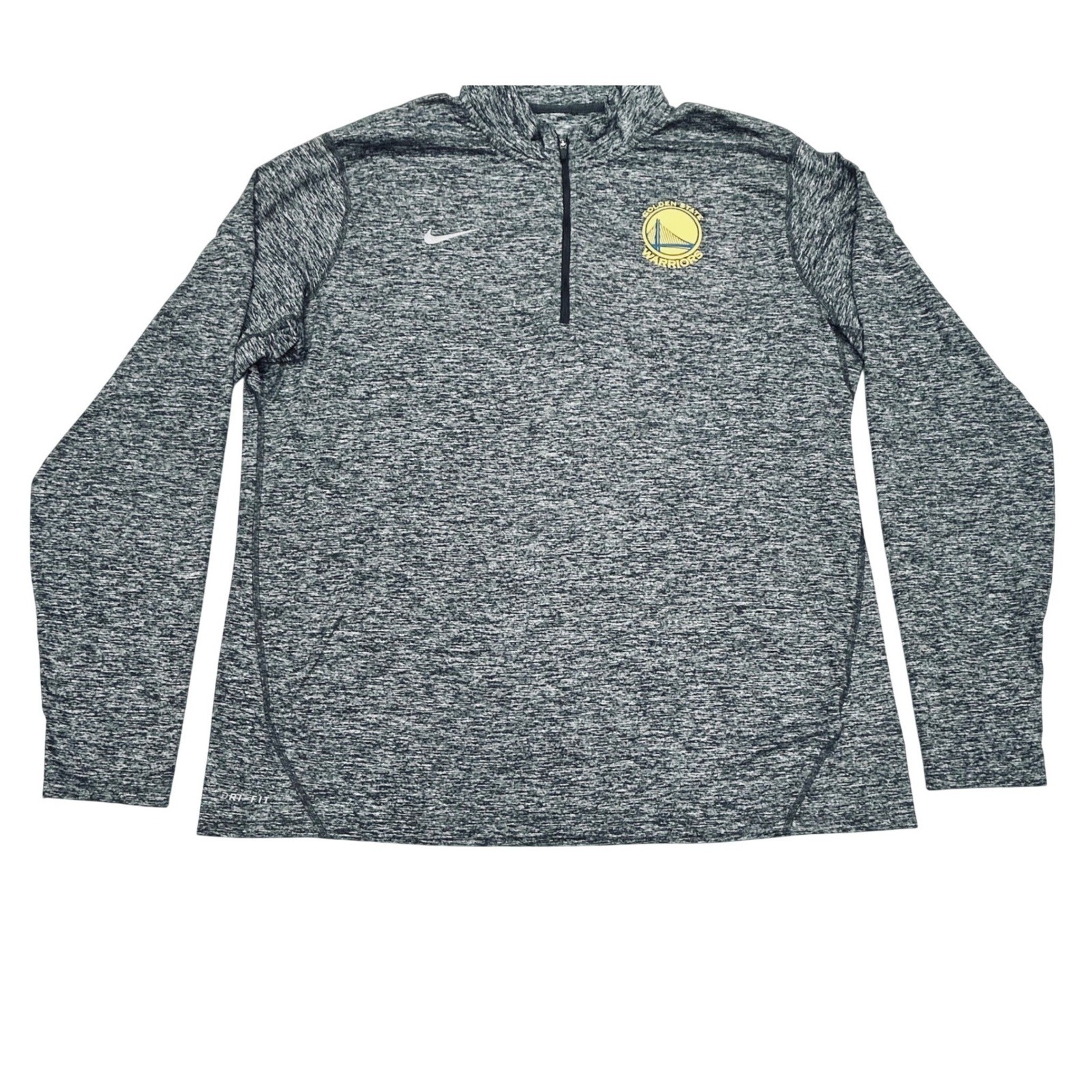 Nike Golden State Warriors Dri-FIT Heather Element Quarter Zip Top Grey M53503 gallery