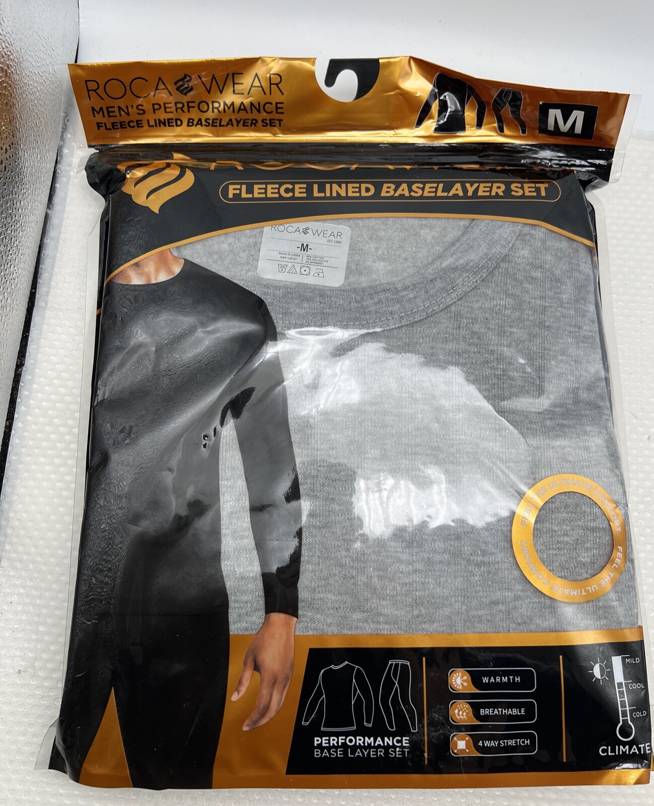 Roca Wear Men’s Performance Fleece Lined Baselayer Set Medium gallery