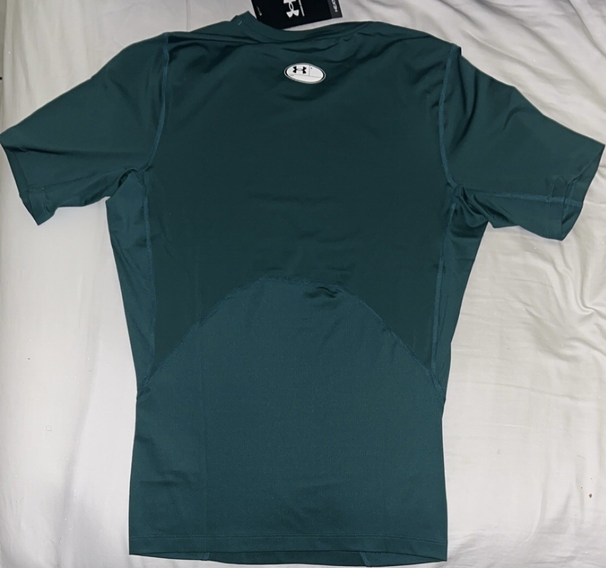 Under Armour HeatGear Compression Shirt Men Large Forest Green Short Sleeve NWT gallery