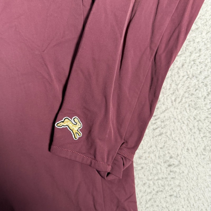 Tracksmith Shirt Mens Medium Maroon Red 1/4 Zip Pullover Performance Stretch * gallery