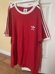 ADIDAS TREFOIL 3 STRIPES RED MEN SIZE XL