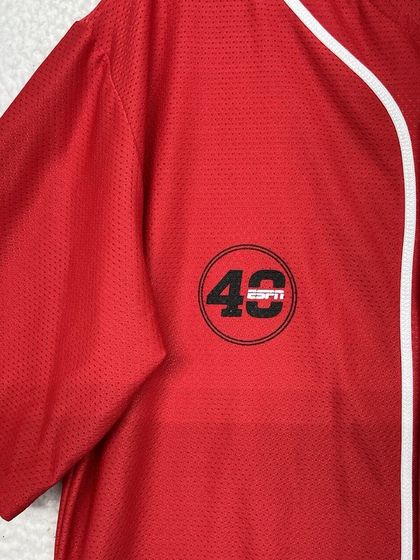 Team ESPN Disney Voluntears Baseball Jersey Mens Small Red A4 gallery