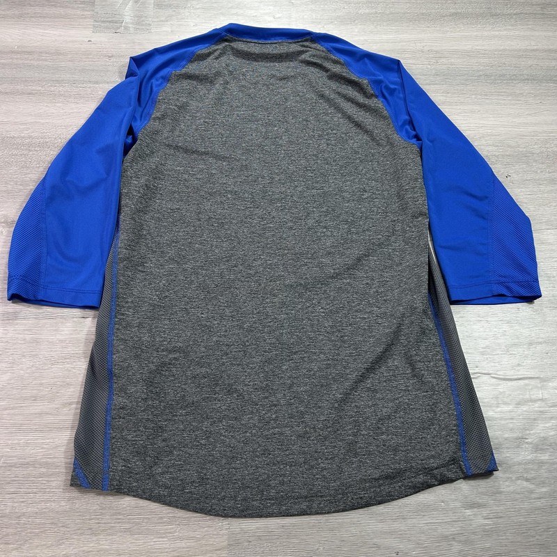 Nike Pro Dri-Fit Shirt Mens Small Blue 3/4 Sleeve Raglan Baseball CT2689-064 gallery