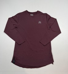 RAWGEAR Shirt Mens Medium Red Long Sleeve Stretch Gym Training Performance Top