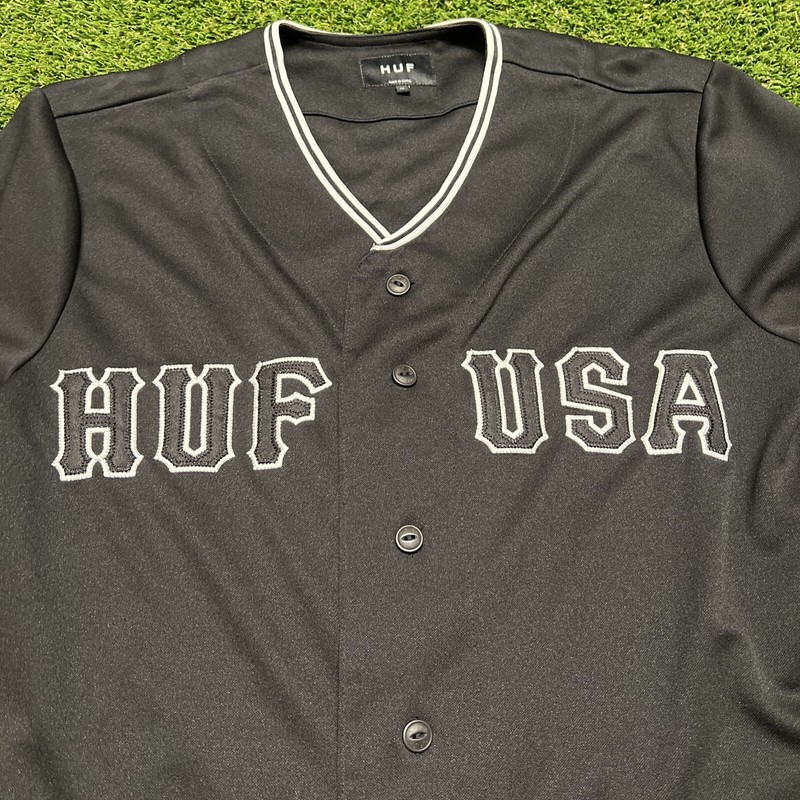 HUF USA Baseball Jersey Black Medium gallery