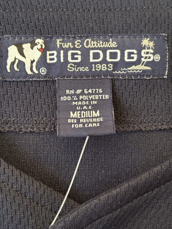 Big Dogs Navy Blue Athletic Baseball Jersey Sportswear Men's Medium NWT New gallery