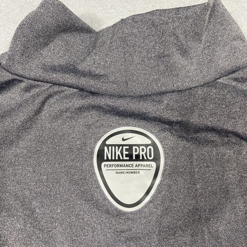 Nike Pro Dri Fit Base Layer Compression Fitted Gray Shirt Size Men's Large Gym gallery