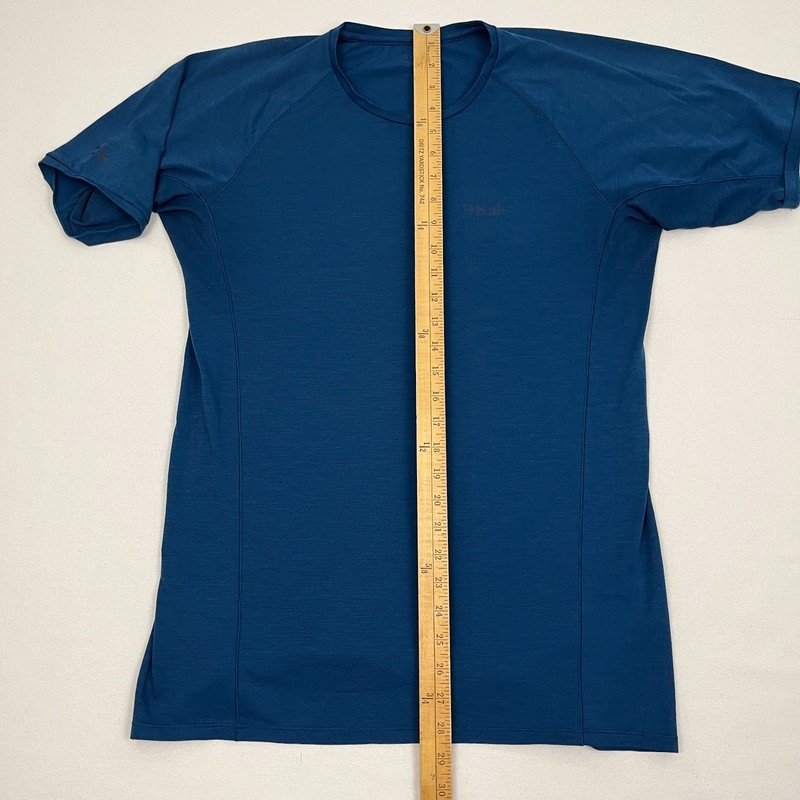 Rab Forge SS Tee Shirt Men L Blue Merino Wool Base Layer Hiking Running Gorpcore gallery