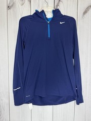 Nike Element Running 1/4 Zip Dri-Fit Navy Blue Long Sleeve Top Base Layer Sz M