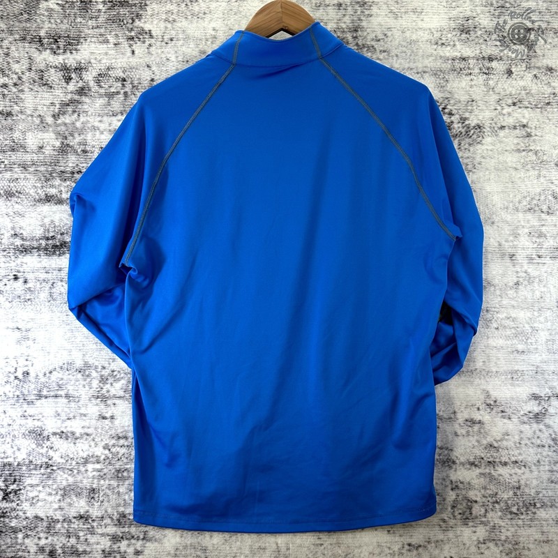 Adidas Golf 1/4 Zip Pullover Men M Blue Long Sleeve Athletic Performance *READ* gallery