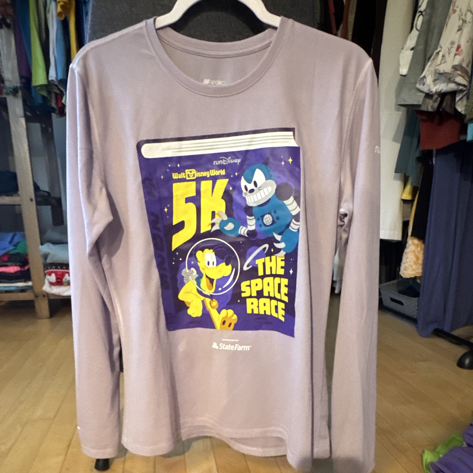 Brooks runDisney Space Race Walt Disney World 5K womens L Long Sleeve Tee gallery