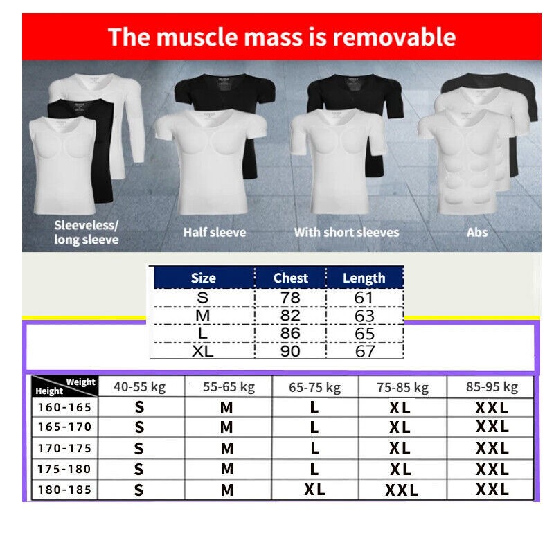 Men's Invisible Pads Shaper Fake Muscle Chest Tops Protection Sponge Enhancers gallery